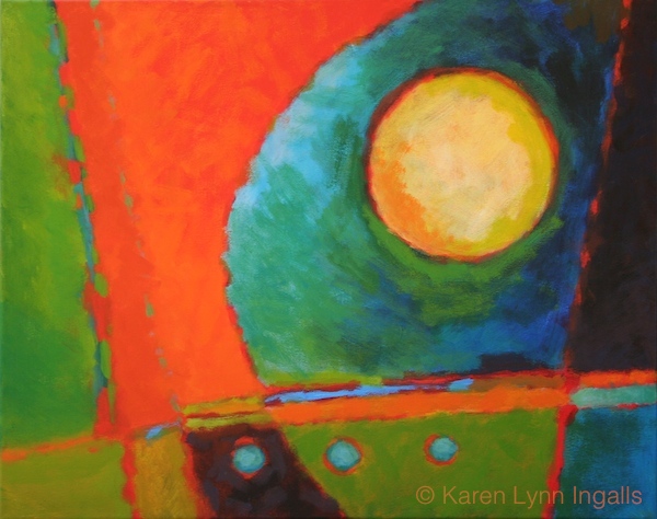 abstract painting, abstract painting in acrylics, Karen Lynn Ingalls