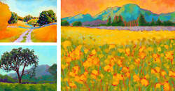 Landscape painting art workshop, Karen Lynn Ingalls, Northern California landscape art