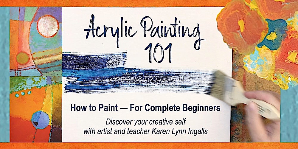 Beginning painting class, online painting class, acrylic painting for beginners, acrylic painting 101