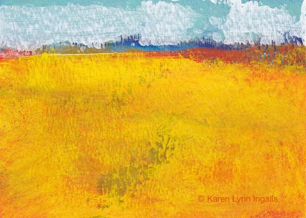  How to paint abstract landscapes, art workshop, simple abstract landscape painting by Karen Lynn Ingalls
