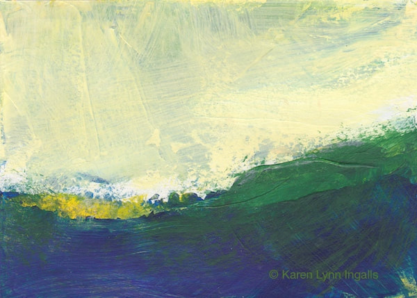 How to paint abstract landscapes -- simple abstract landscape painting by Karen Lynn Ingalls