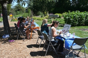 Creative Abstract Painting, private art workshop, French Laundry Garden, Karen Lynn Ingalls